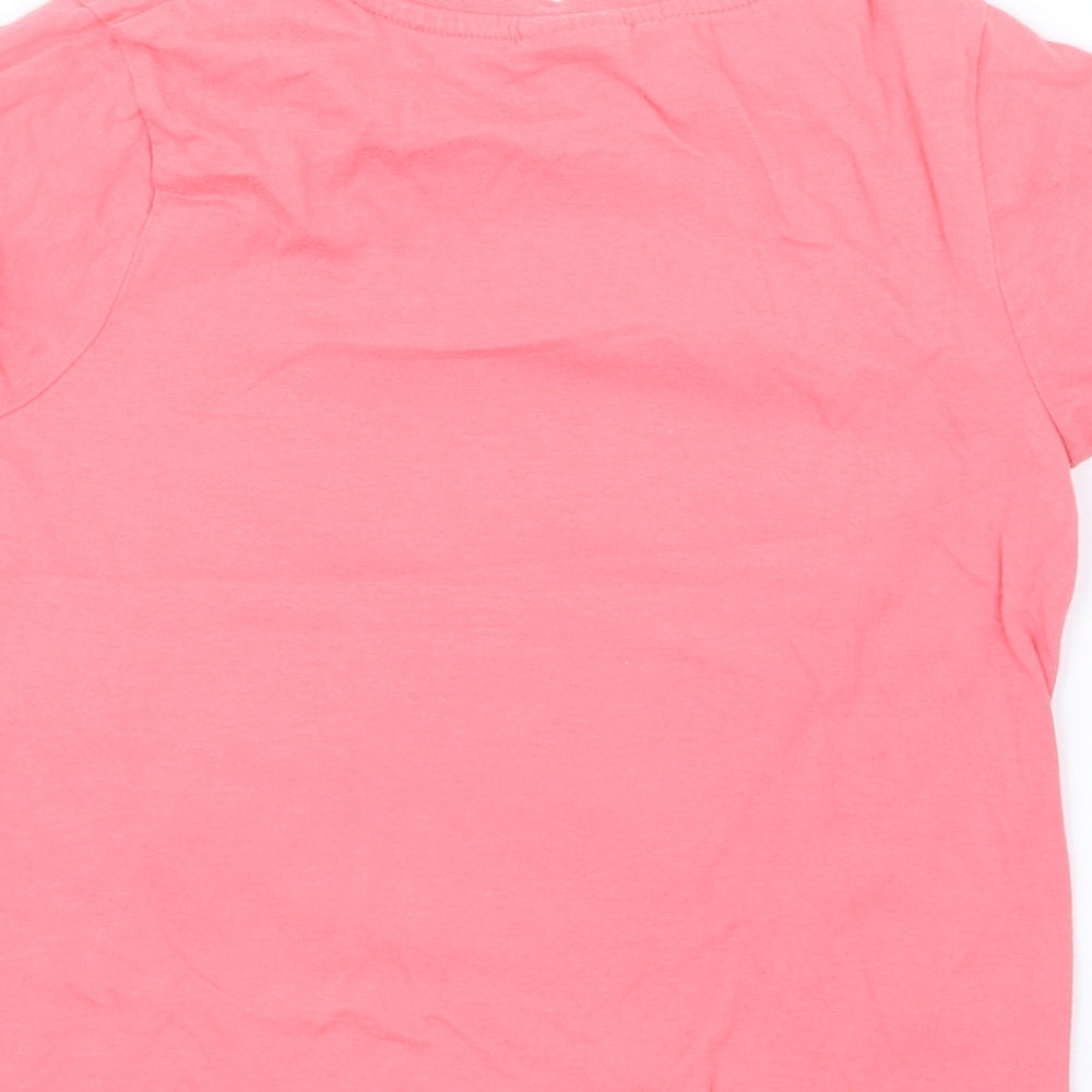 Matalan Girls Pink Basic T-Shirt Size 7 Years