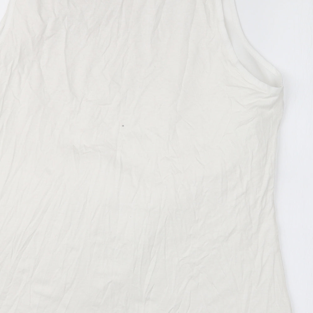 Mia Moda Womens White Basic Blouse Size 10