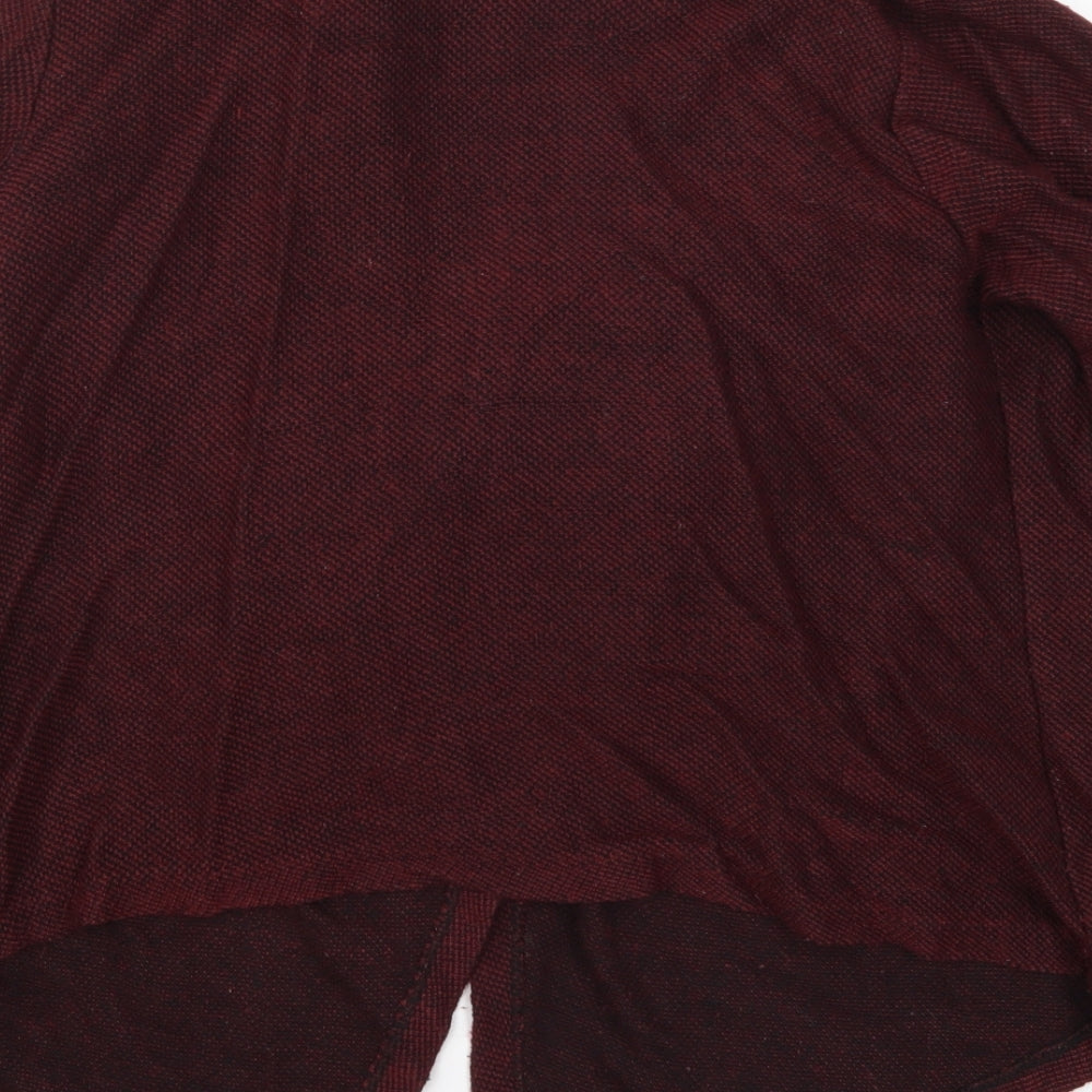 New Look Womens Red Knit Cardigan Jumper Size 12
