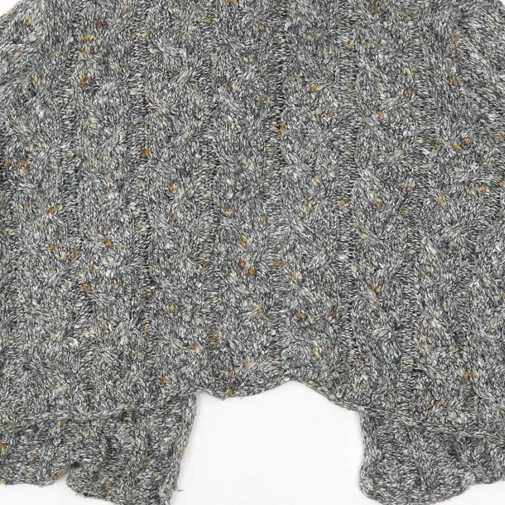 Soon Womens Grey Knit Cardigan Jumper Size 18