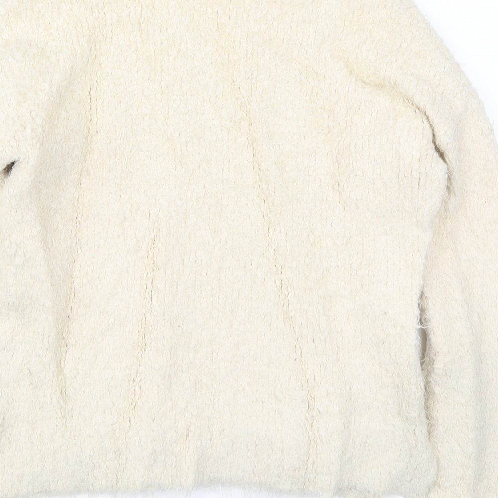 Sparkle & Fade Womens Beige Knit Pullover Jumper Size XS