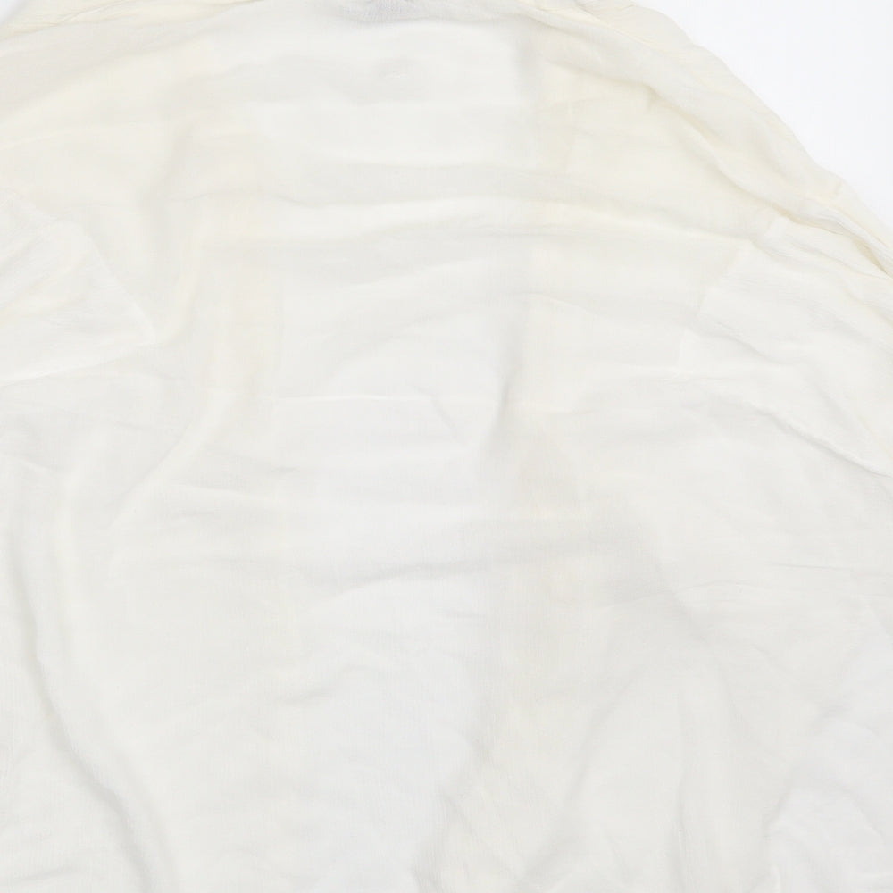 Akasa Womens Ivory Basic Button-Up Size 10