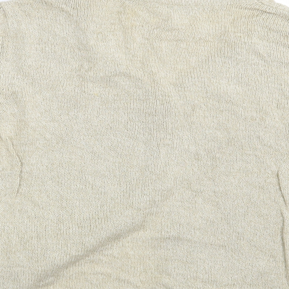 Vilona Moda Womens Beige Cardigan Jumper Size 16