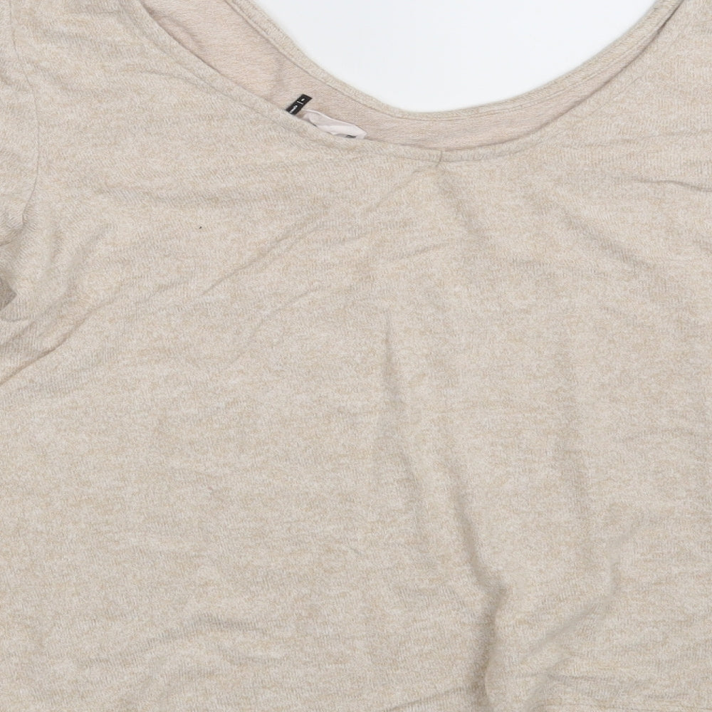 Akemi + Kin Womens Beige Rayon Pullover Sweatshirt Size S