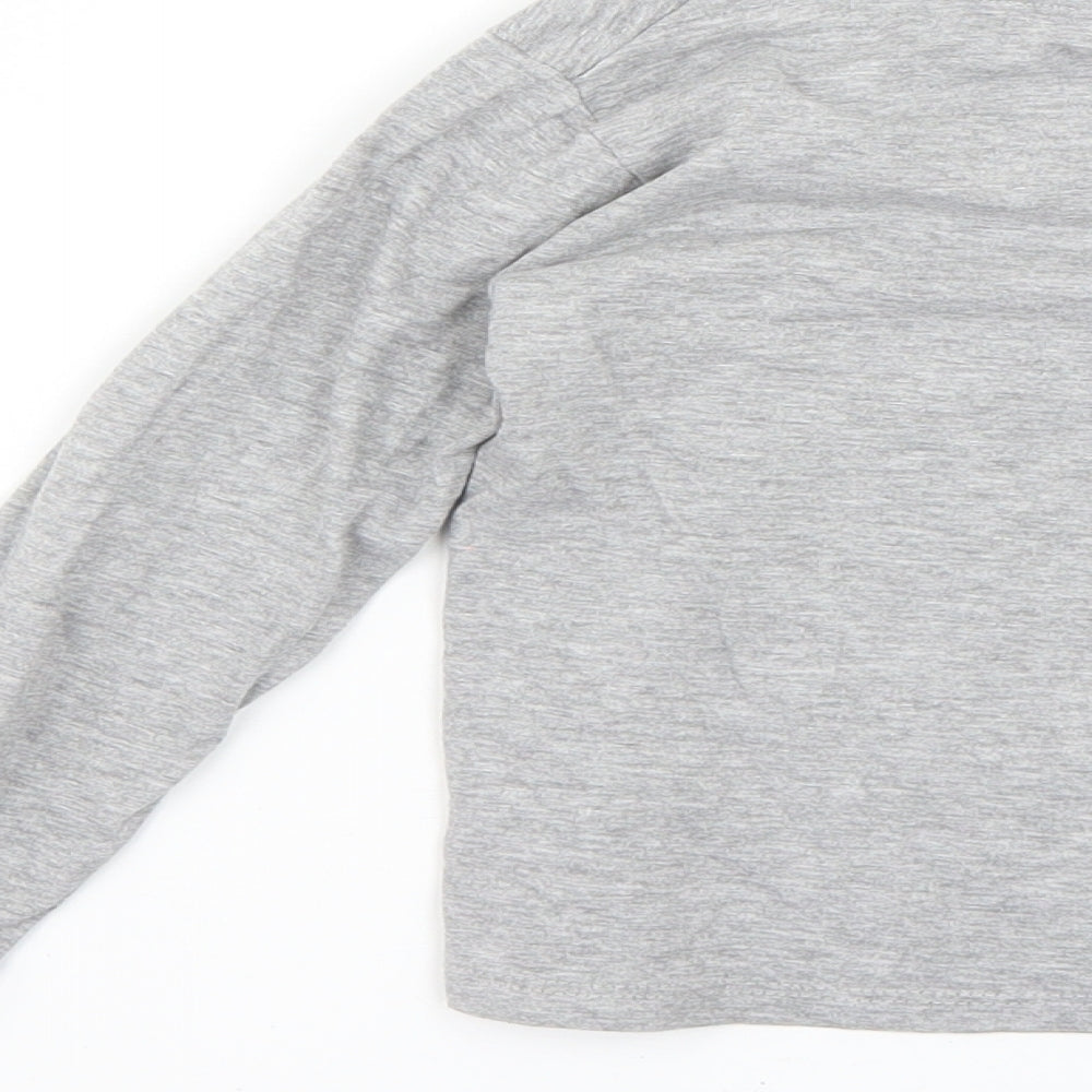 girls wear Girls Grey Basic T-Shirt Size 10 Years