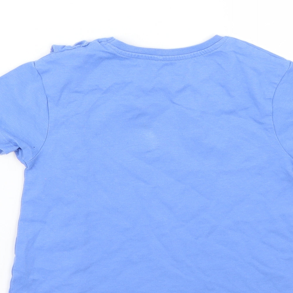 George Girls Blue Basic T-Shirt Size 3-4 Years