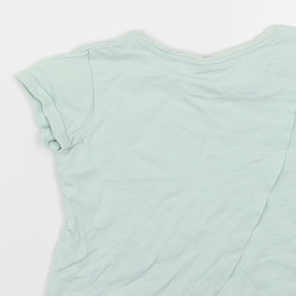 Matalan Girls Green Basic T-Shirt Size 4 Years
