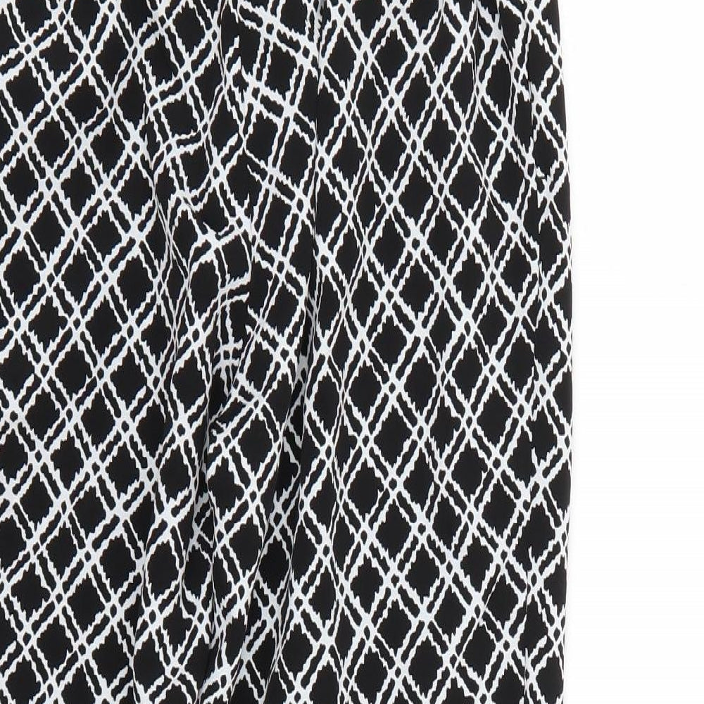 Topshop Womens Multicoloured Geometric Trousers Size 6 L24 in