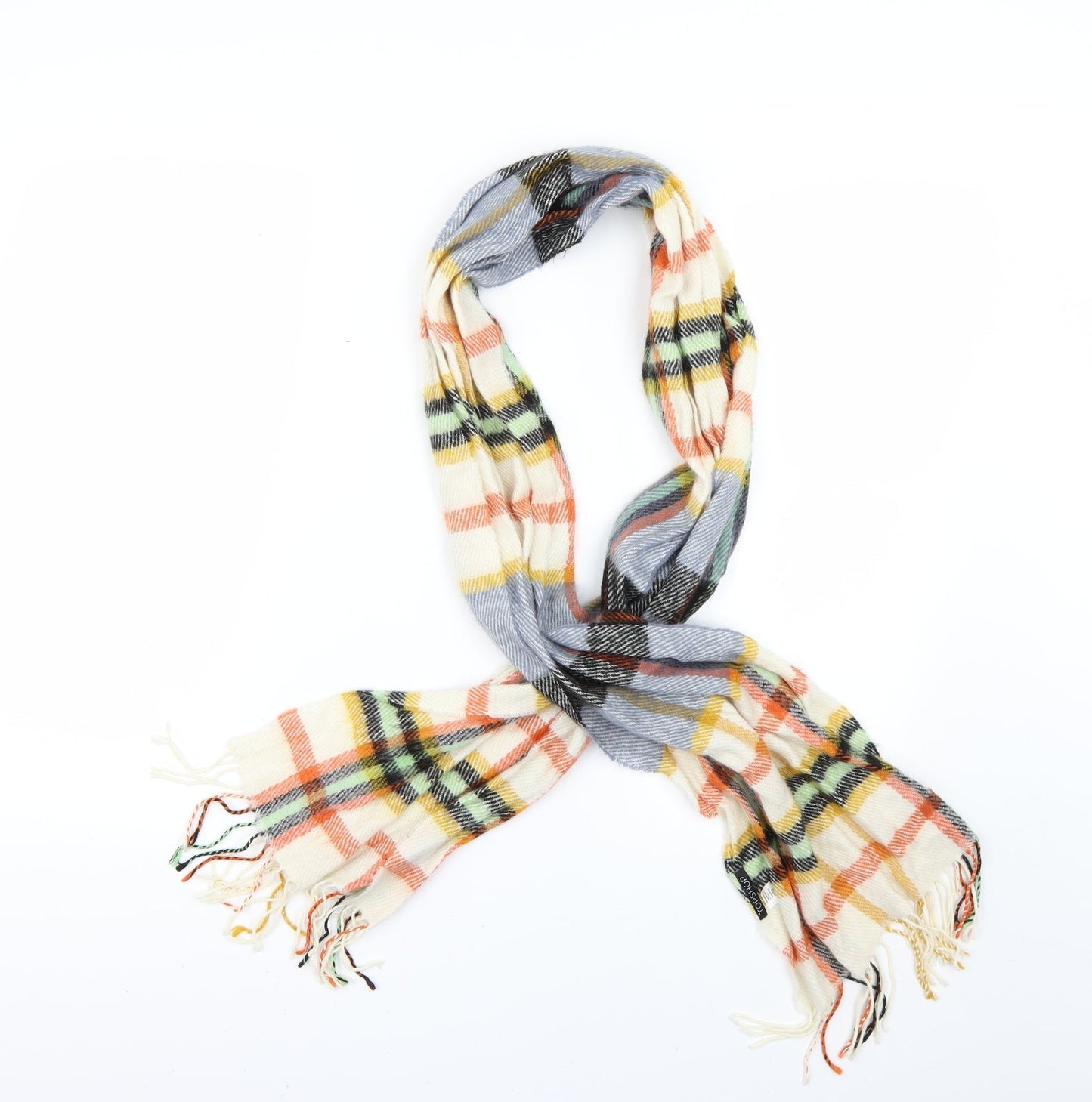 Preworn Womens Multicoloured Check Scarf