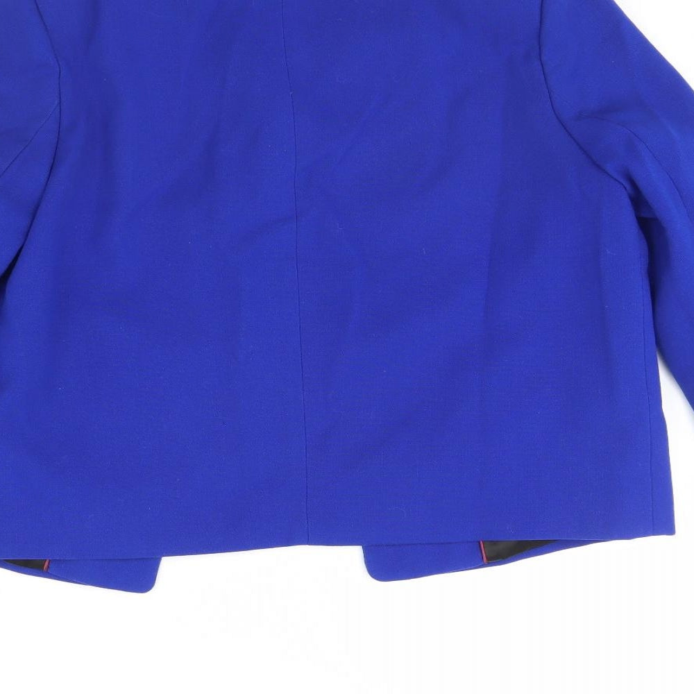 Soon Womens Blue Jacket Size 14 - Shoulder Pads