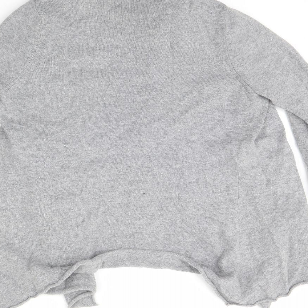 M&s Womens Grey Cardigan Jumper Size 10