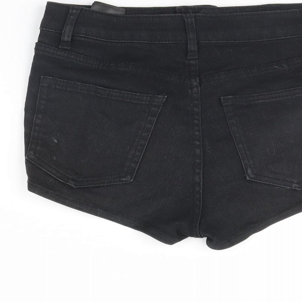 Divided Womens Black Denim Cut-Off Shorts Size 6