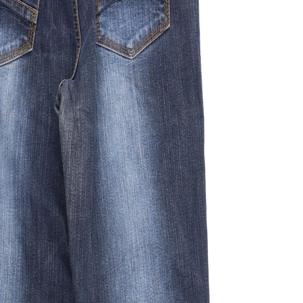 Preworn Womens Blue Denim Straight Jeans Size 28 in L30 in