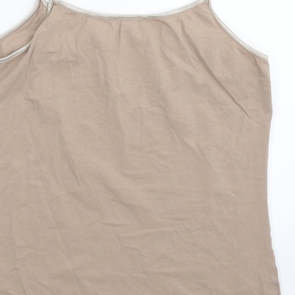 Select Womens Grey Basic Tank Size L