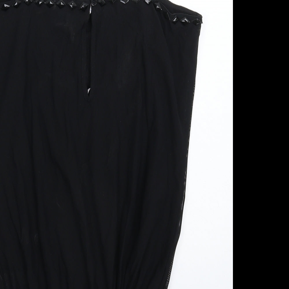 Oasis Womens Black Basic Tank Size 14