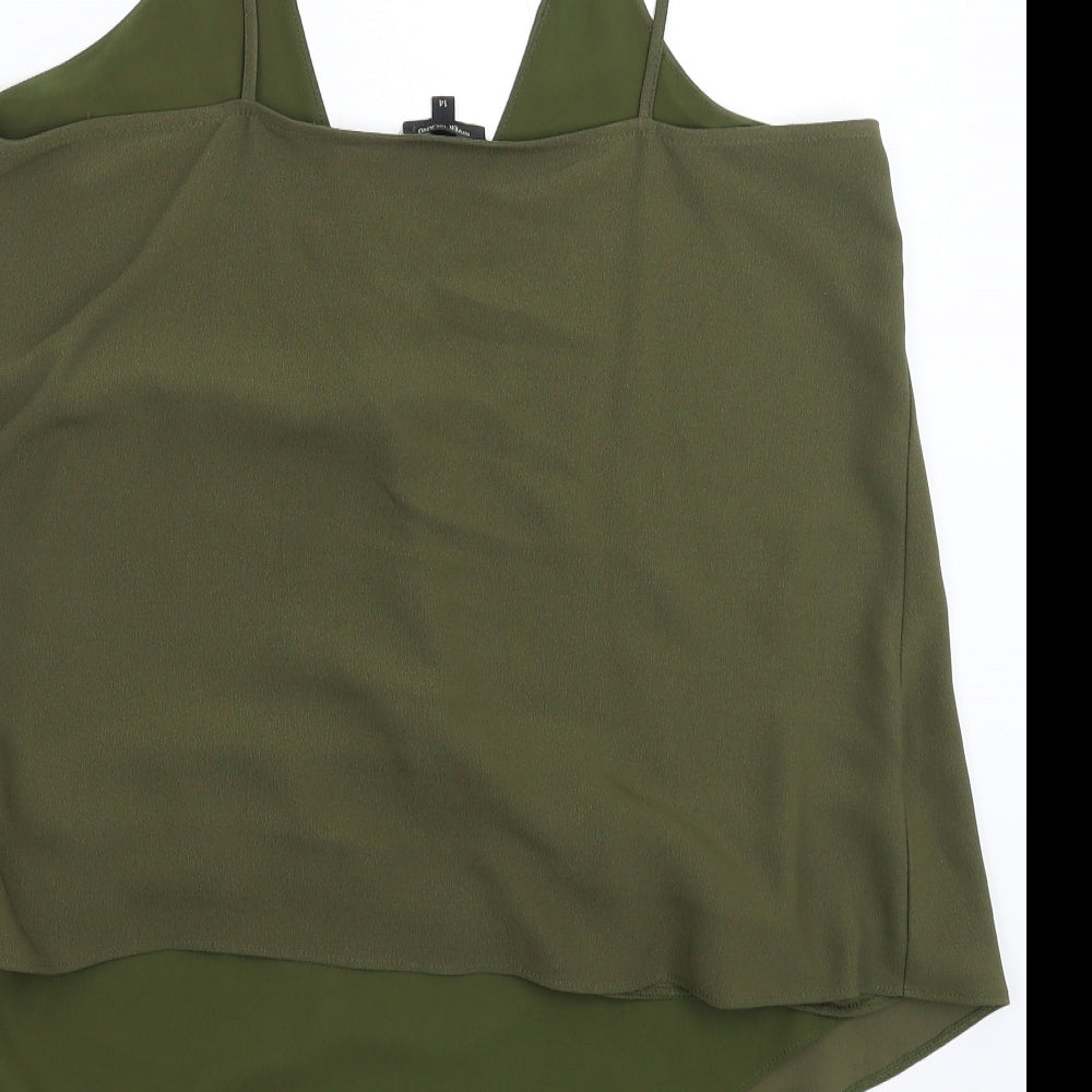 River Island Womens Green Basic Tank Size 14