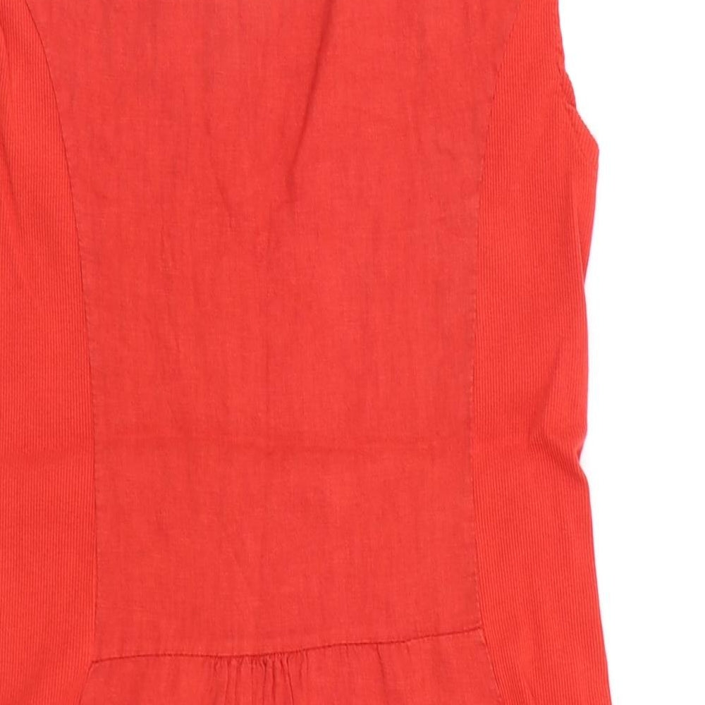 Preworn Womens Red Geometric A-Line Size L