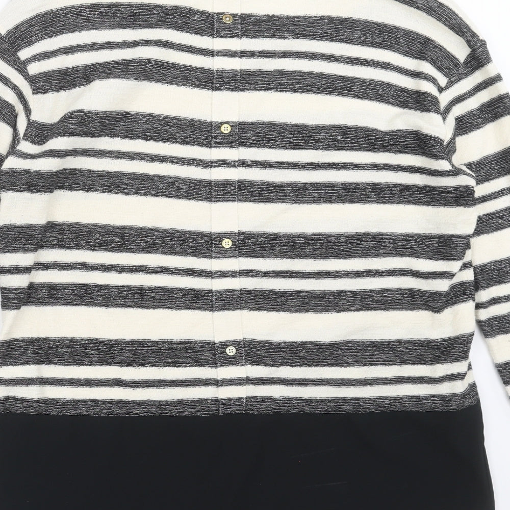 Oasis Womens Ivory Striped Knit Pullover Jumper Size S