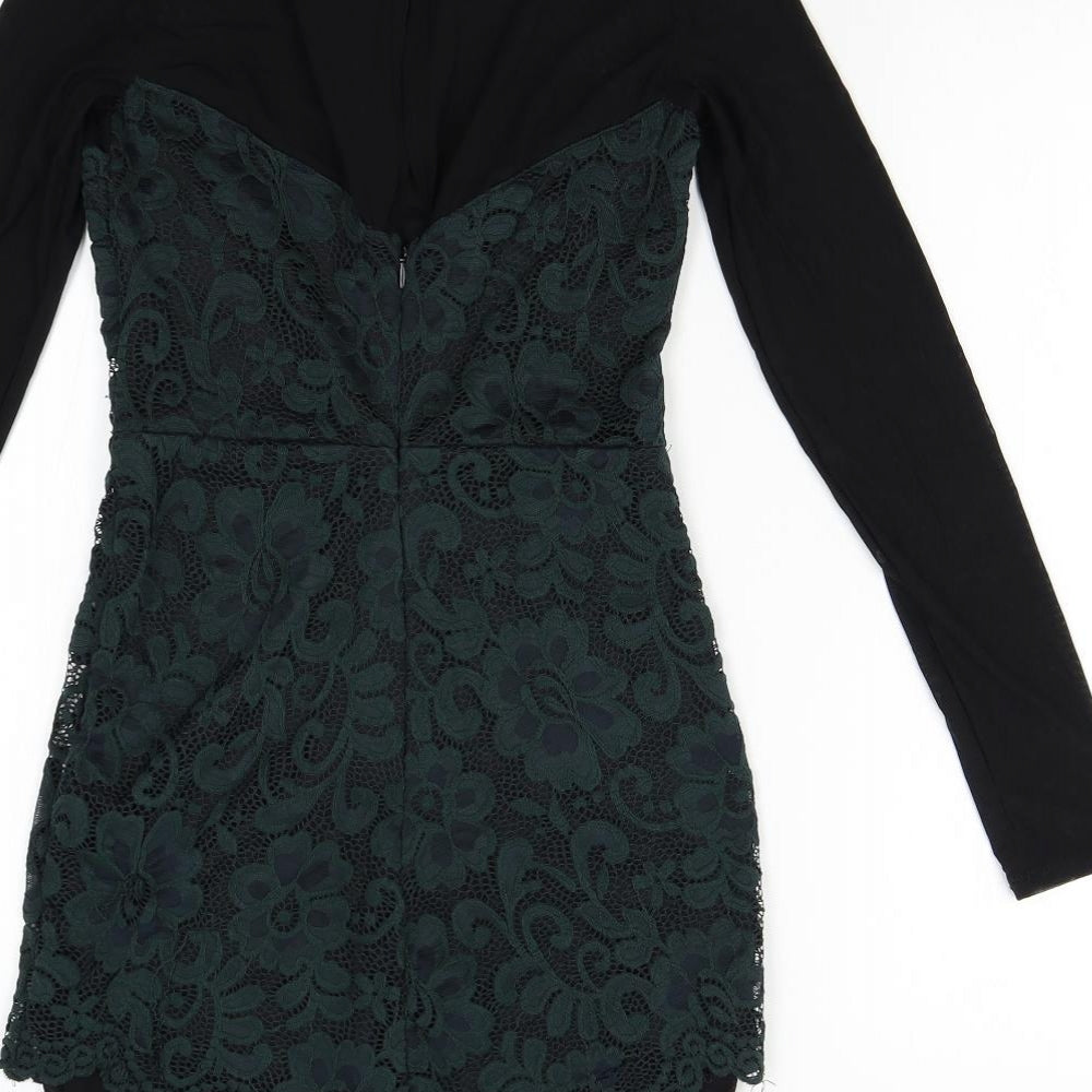 ASOS Womens Green Floral Bodycon Size 8