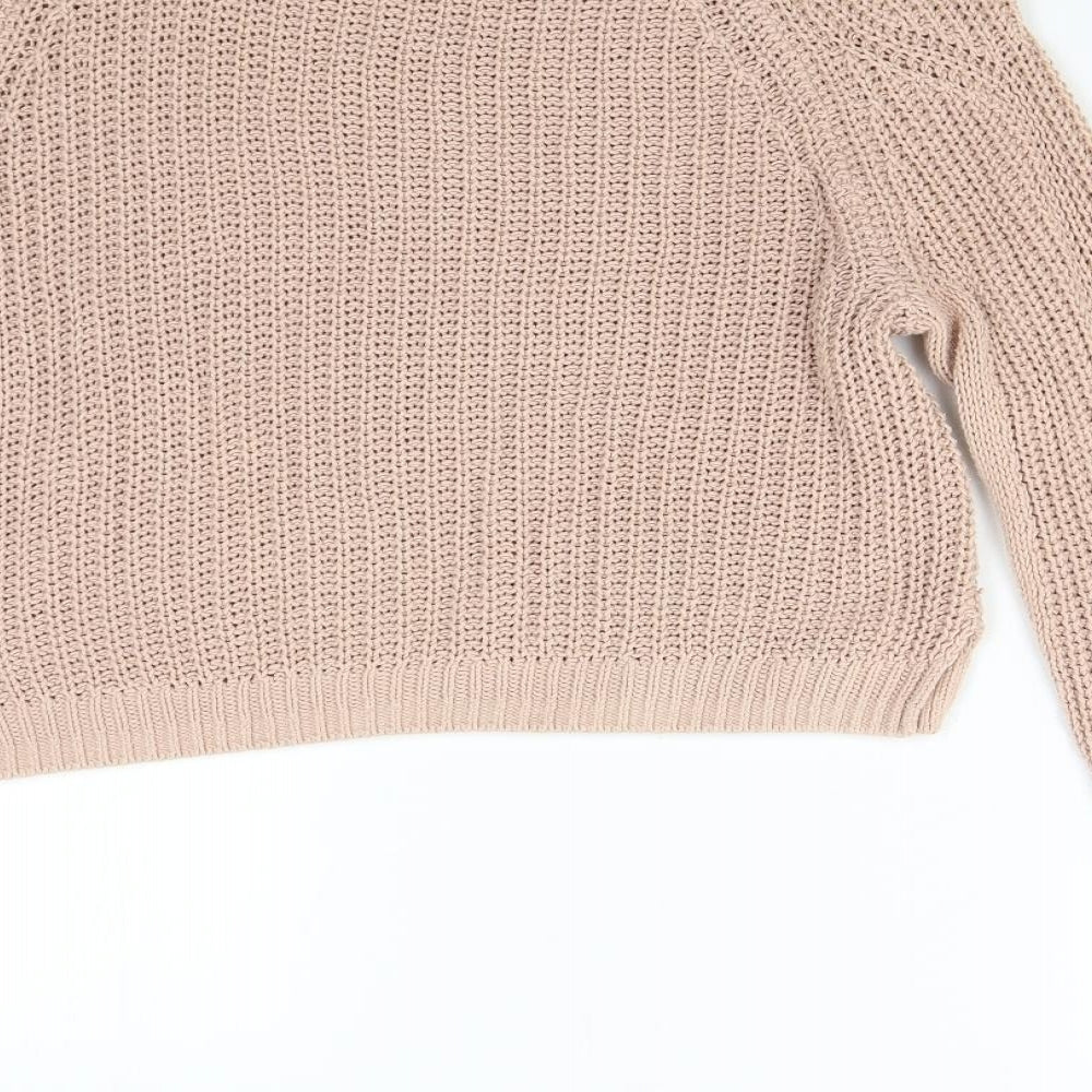 H&M Womens Pink Knit Pullover Jumper Size S