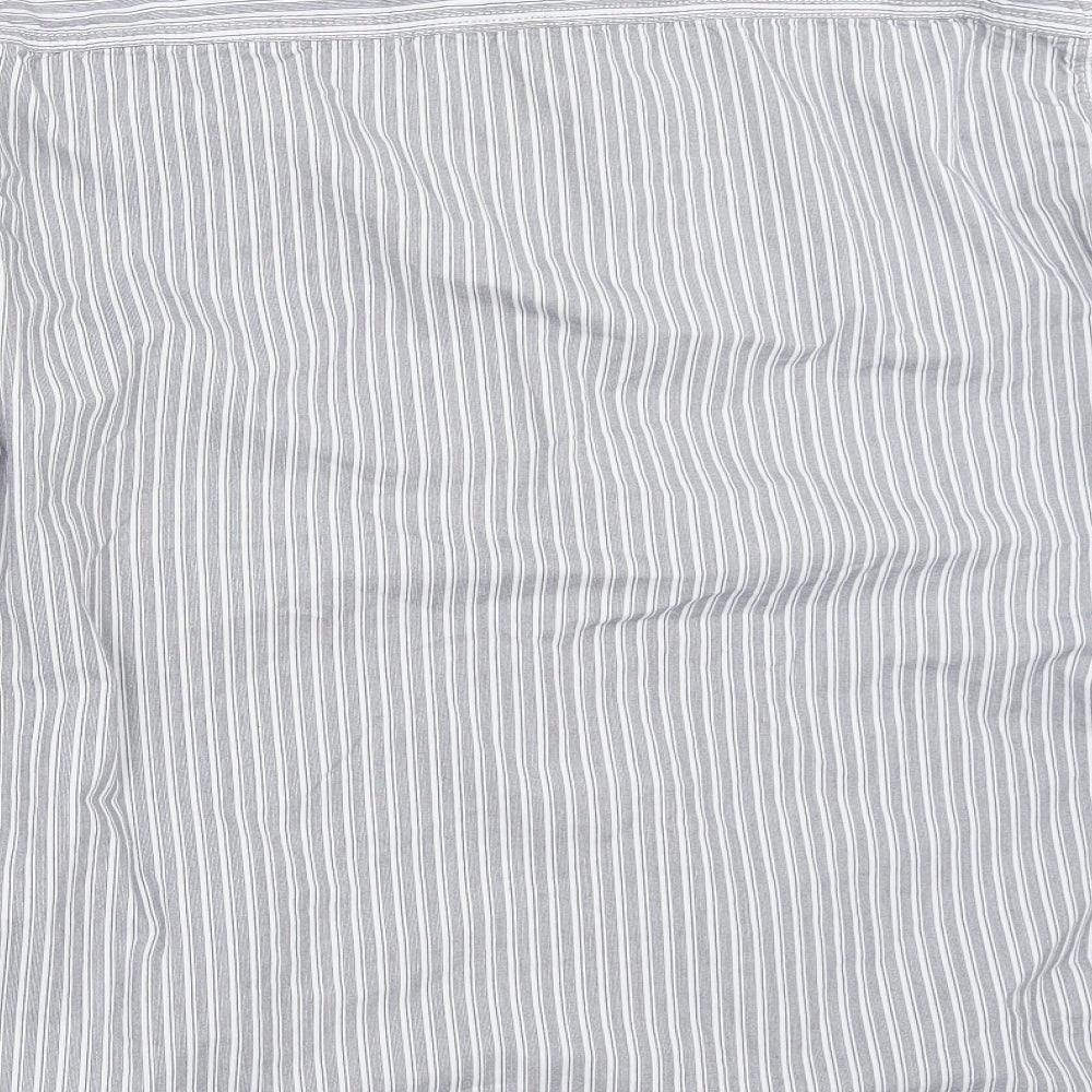 NEXT Mens Blue Striped Button-Up Size L
