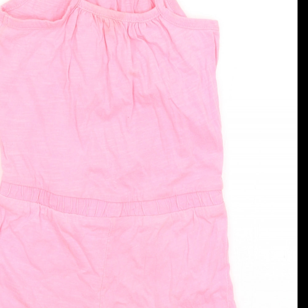Pep & Co Girls Pink Playsuit One-Piece Size 5-6 Years