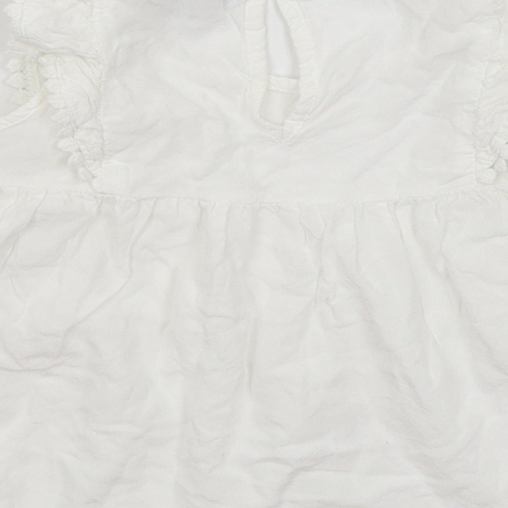 Primark Girls White Basic Blouse Size 4-5 Years