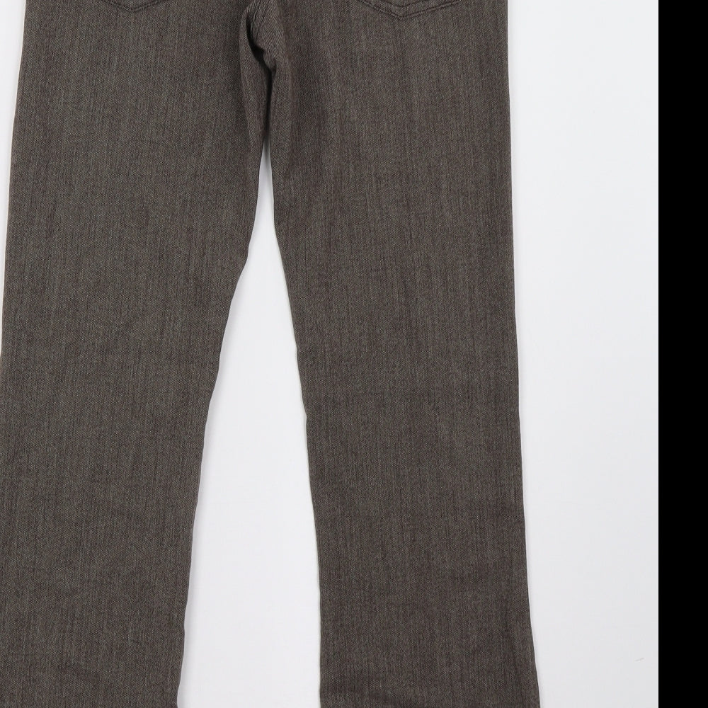 axxs Womens Brown Trousers Size 28 L29 in