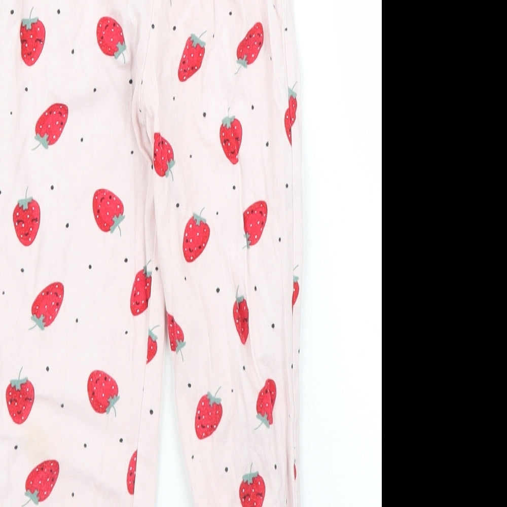 Matalan Girls Pink Solid Capri Pyjama Pants Size 3 Years