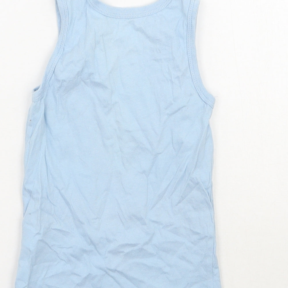 George Boys Blue Basic Tank Size 3-4 Years
