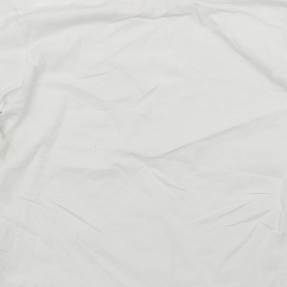 George Girls White Geometric Basic T-Shirt Size 9-10 Years
