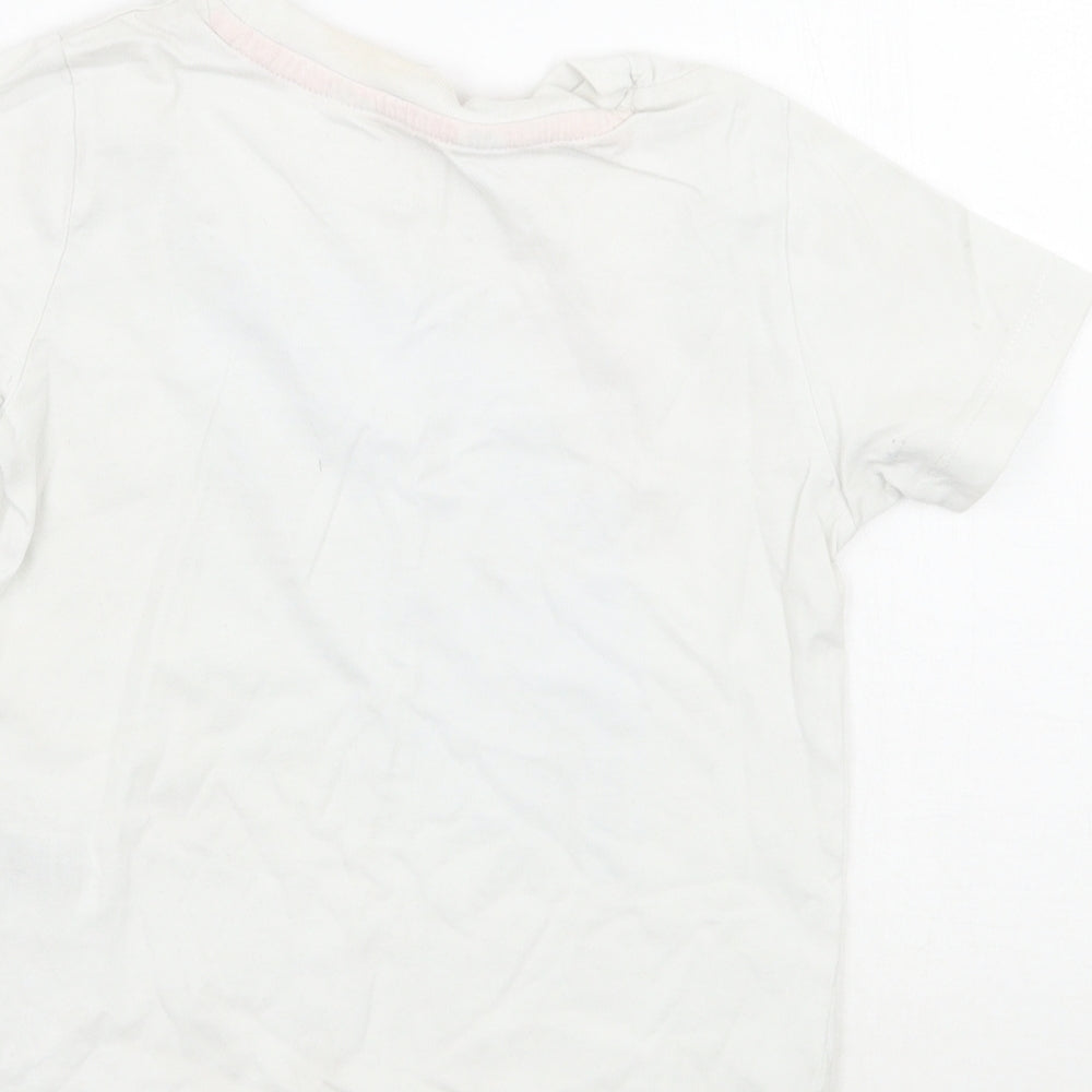 H&M Boys White Basic T-Shirt Size 3 Years