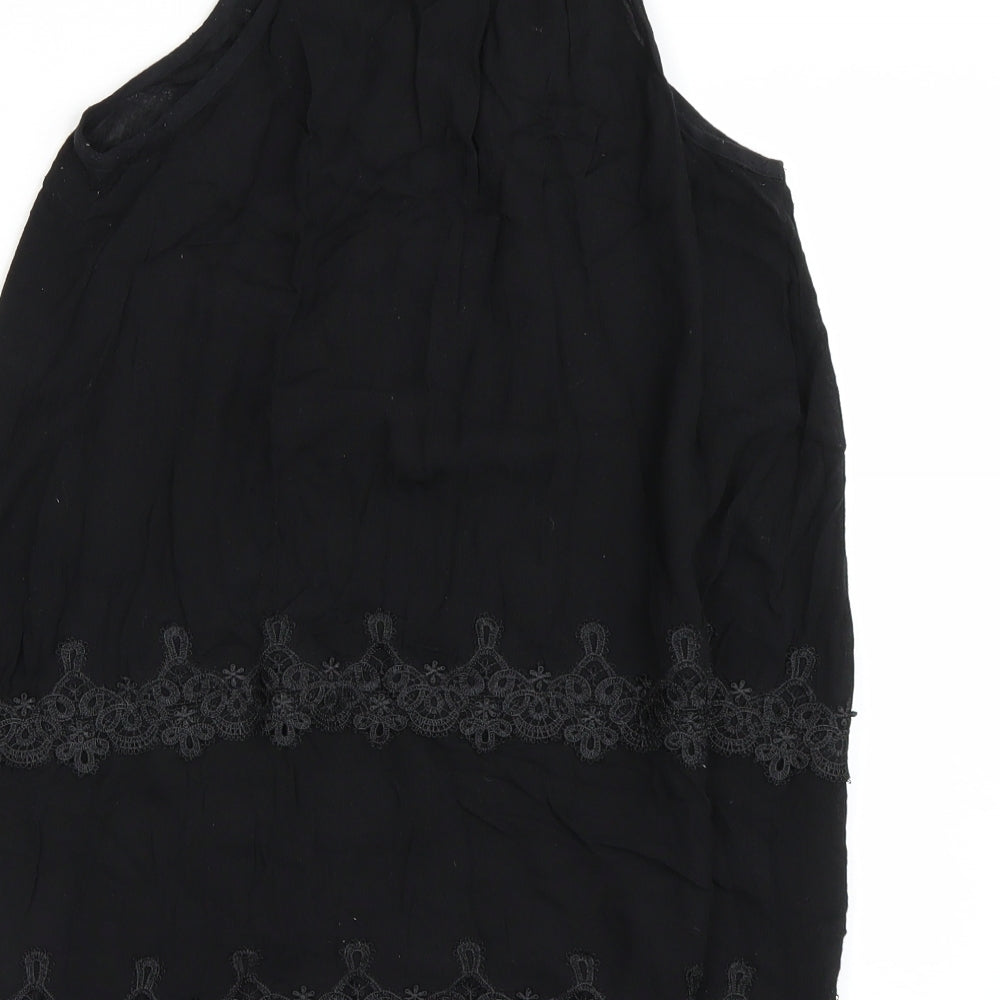 Miss Selfridge Womens Black Basic Tank Size 8