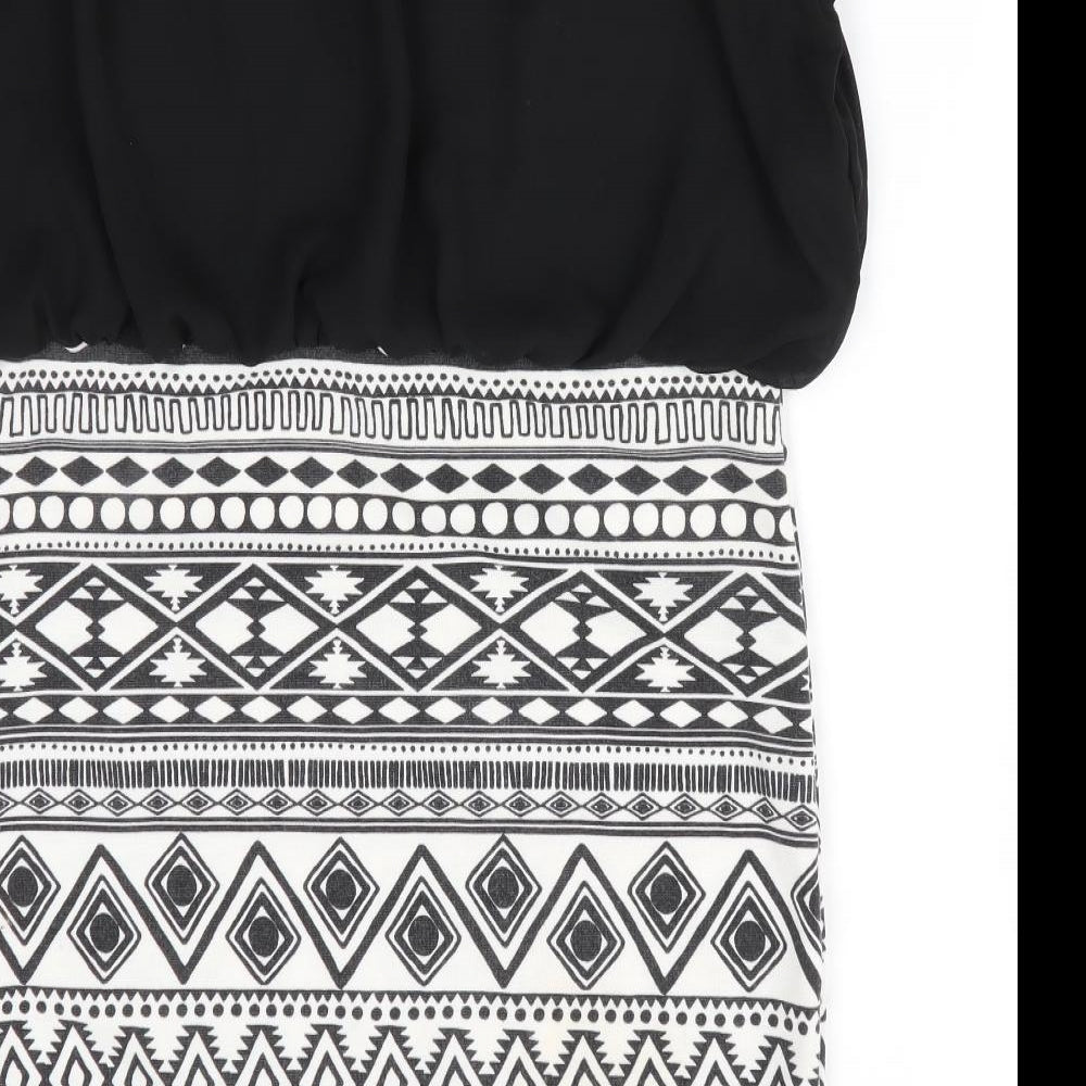 Love Womens Black Geometric Bodycon Size M