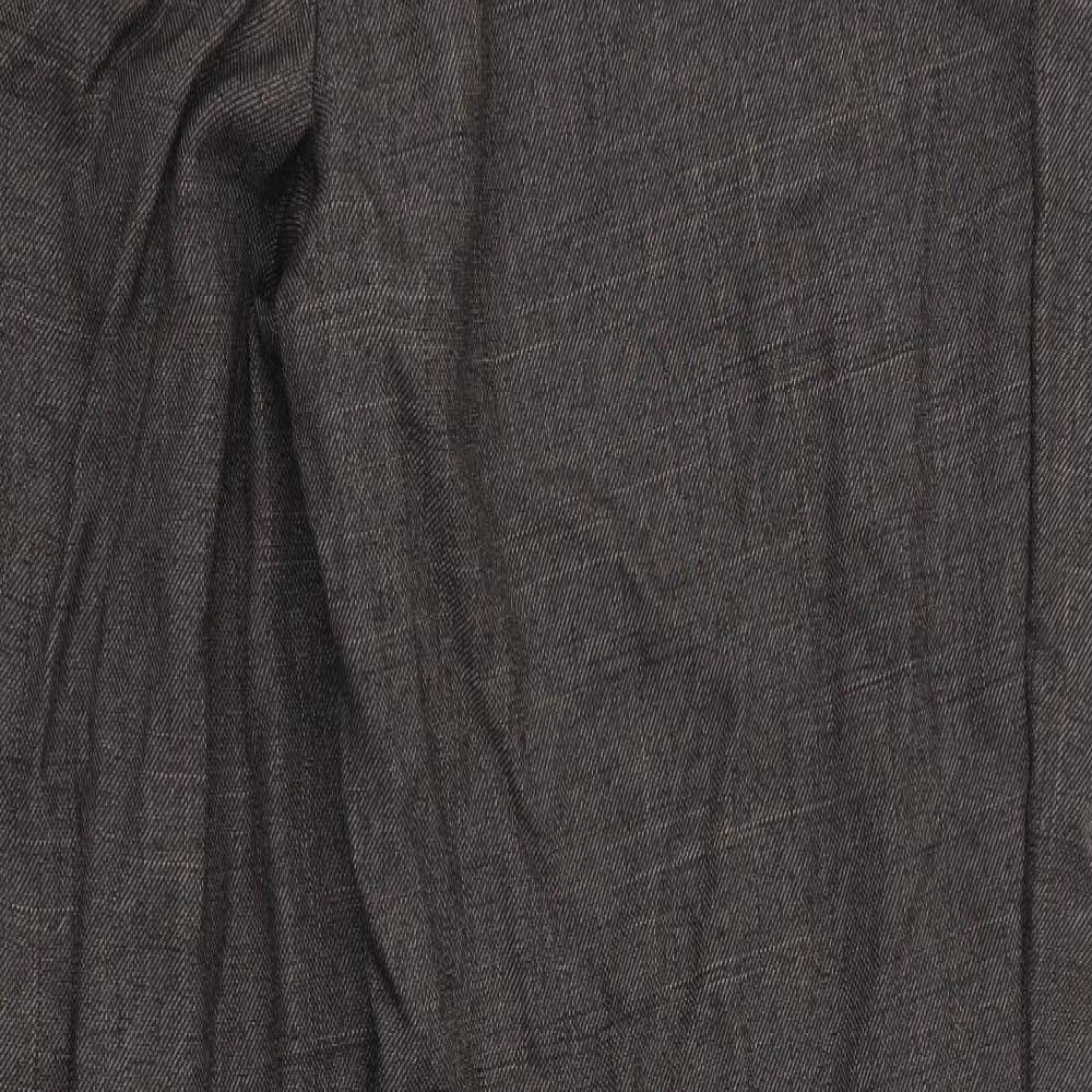 Marks and Spencer Womens Brown Trousers Size 12 L28 in - Back Elastication