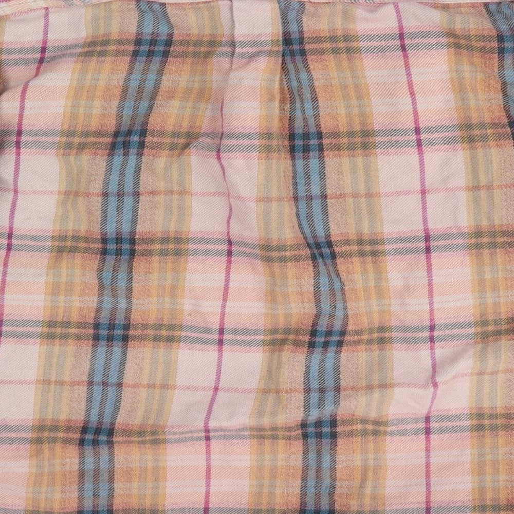 Natif Mens Orange Check Button-Up Size M