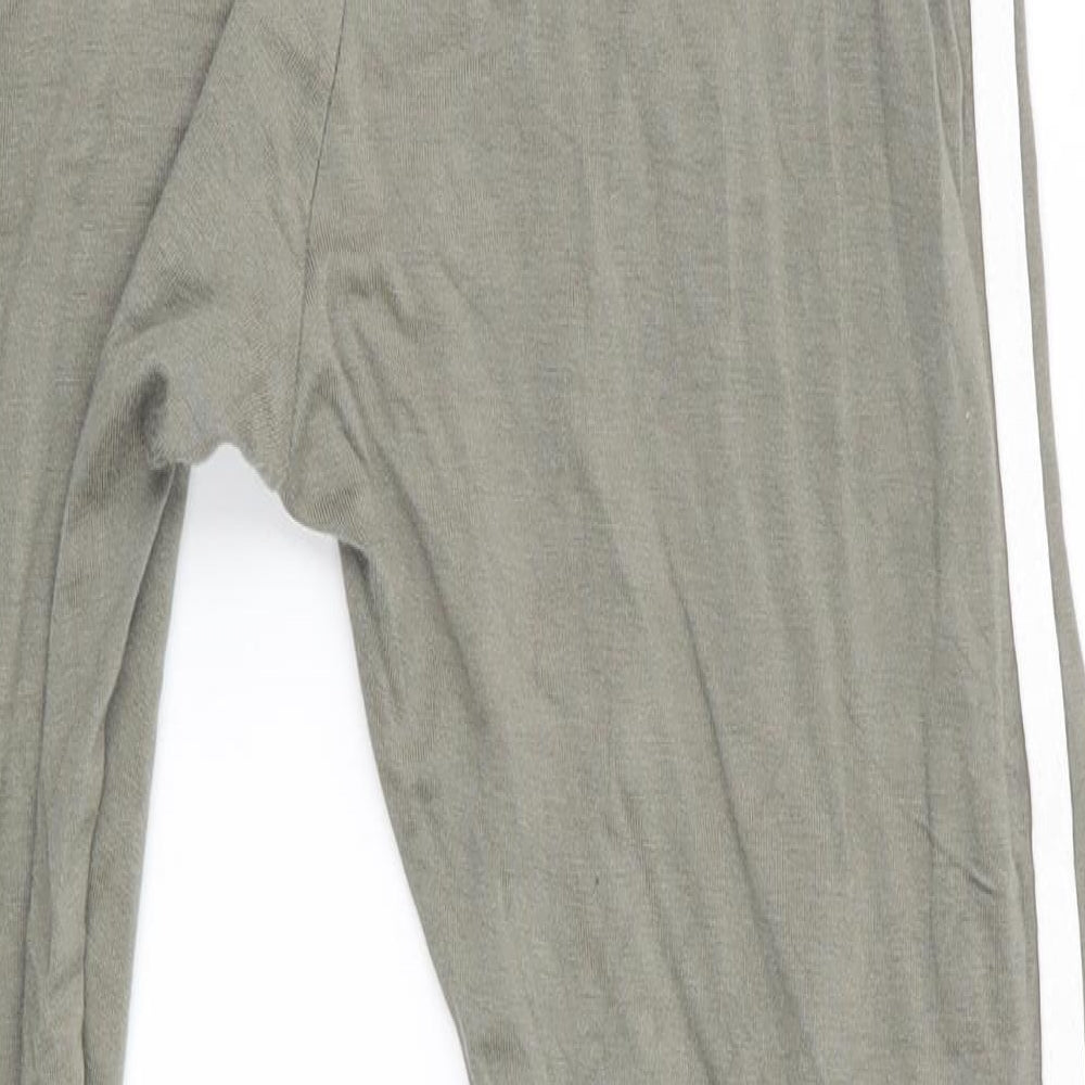 Boohoo Womens Green Track Pants Leggings Size 10 L26 in