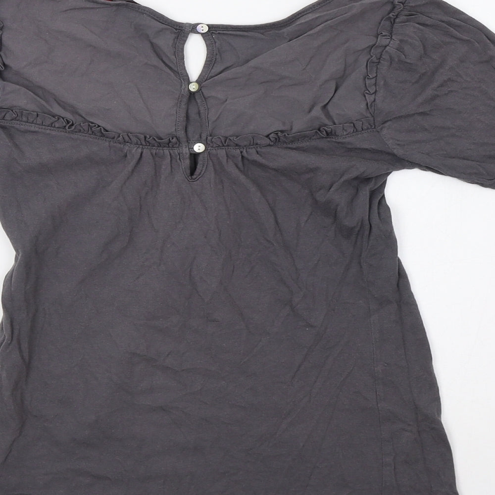 Miss Selfridge Womens Grey Basic Blouse Size 8