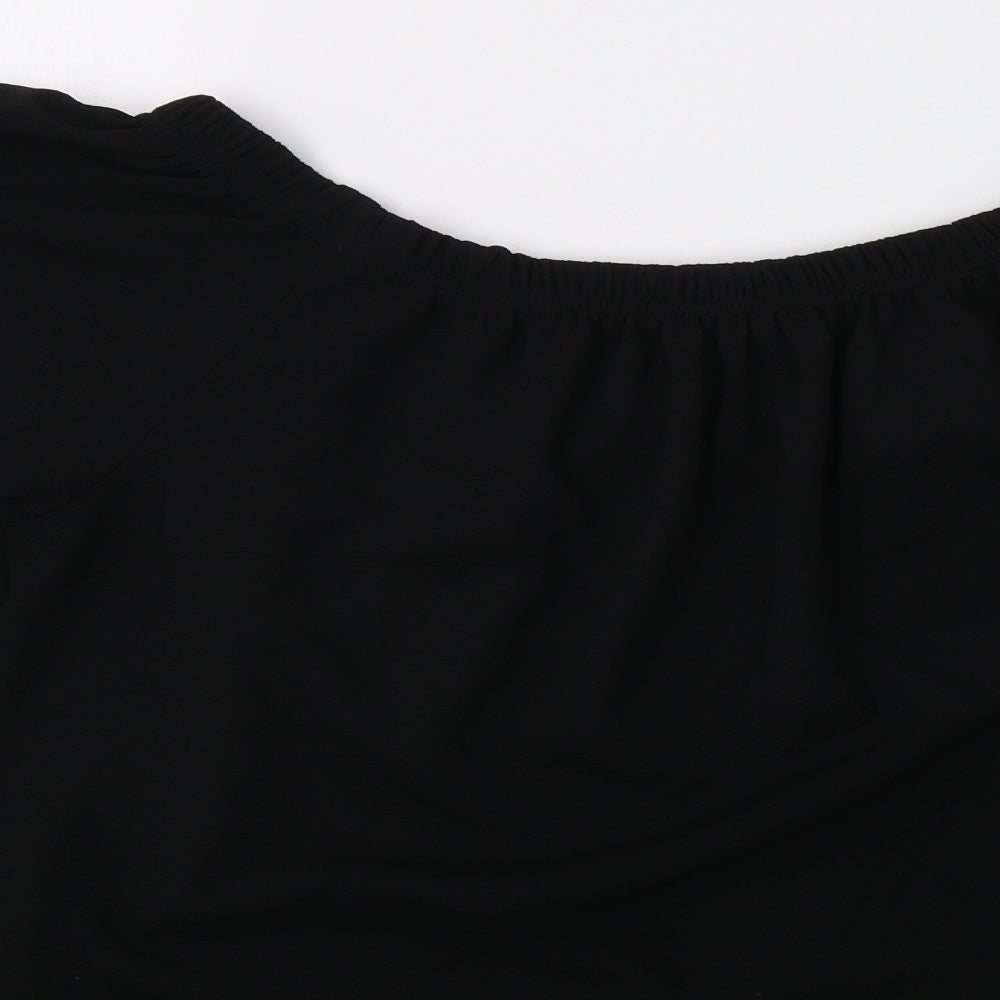 Glamour Babe Womens Black Basic Blouse Size M