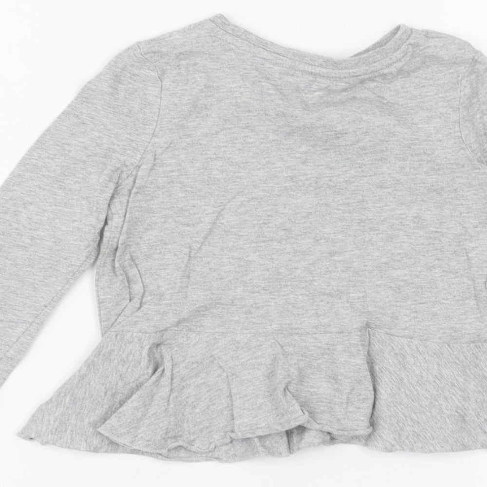 Very Girls Grey Basic T-Shirt Size 2-3 Years