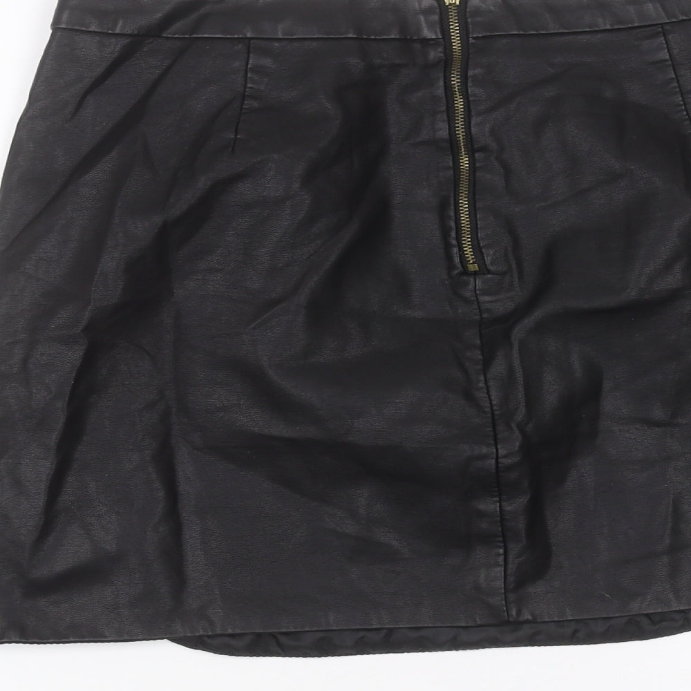 Fashion Womens Black Mini Skirt Size 10