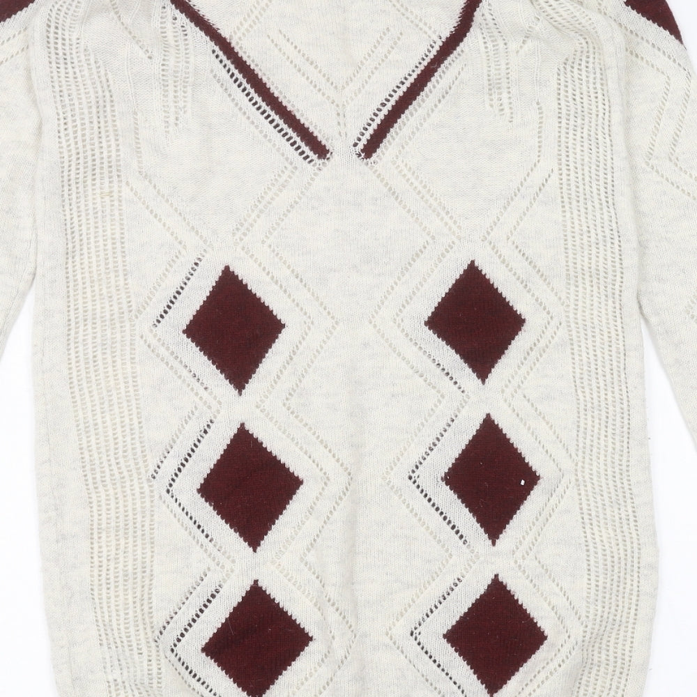NEXT Womens White Pullover Jumper Size 8