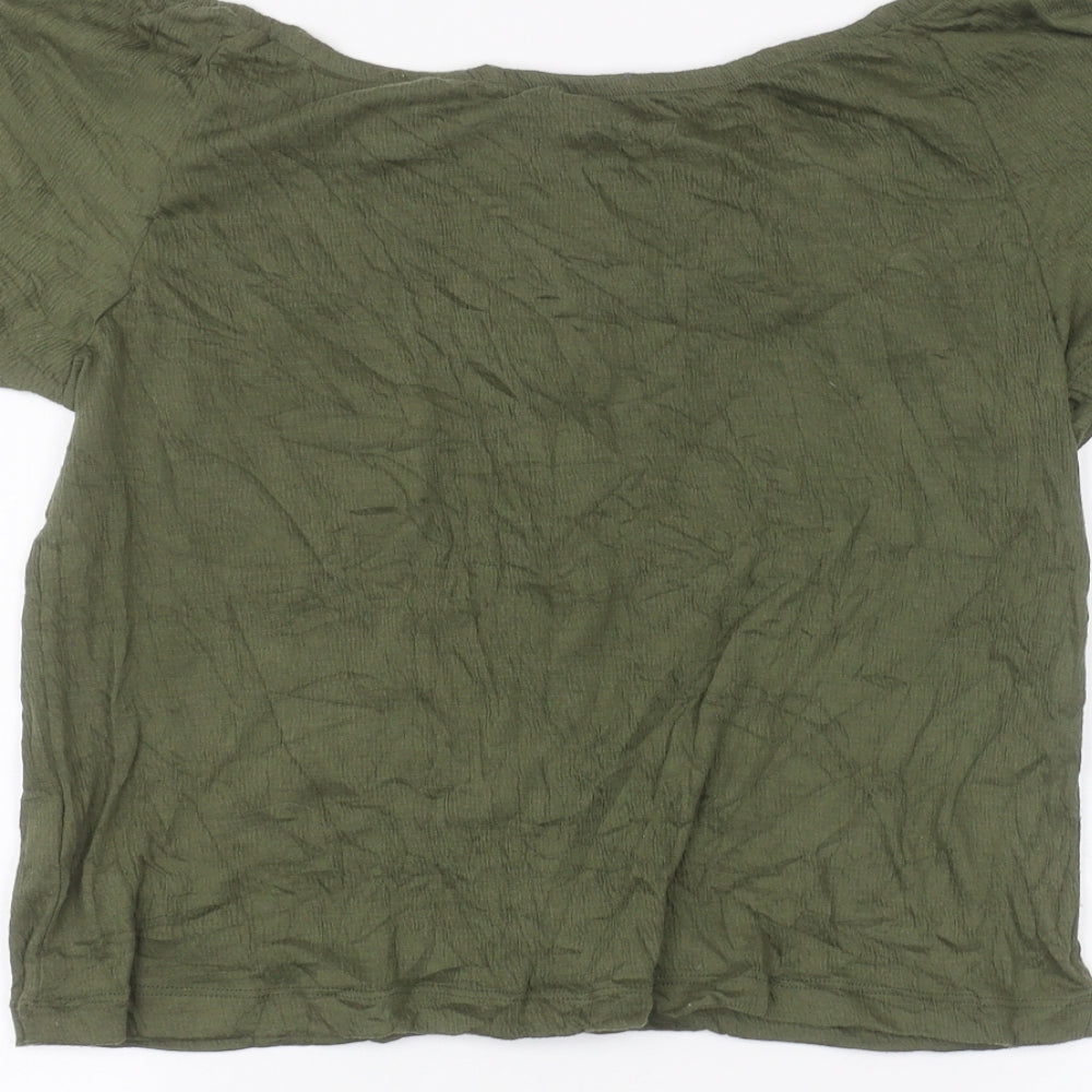 Primark Womens Green Basic Button-Up Size 4