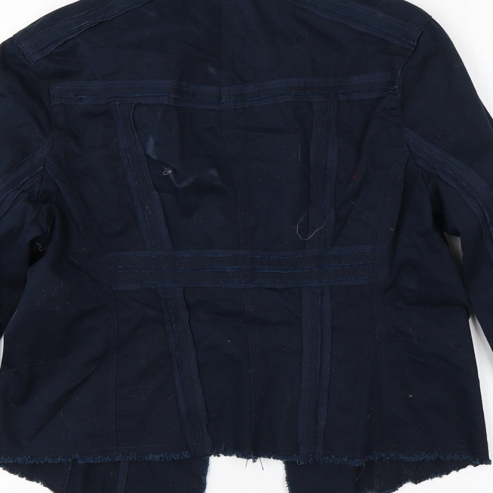 Ad Woman Womens Blue Jacket Size M
