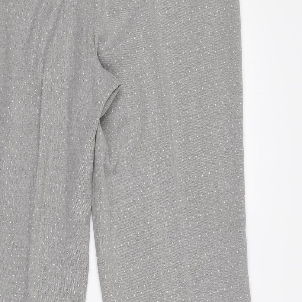 F&F Womens Grey Polka Dot Trousers Size 14 L30 in