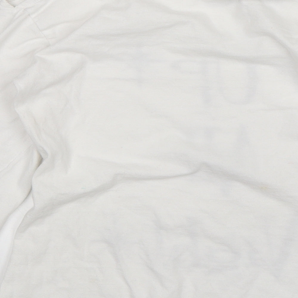 Awesome Womens White Basic T-Shirt Size S