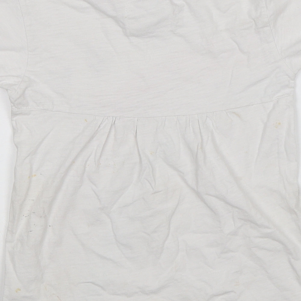 Minnie Minors Girls White Basic T-Shirt Size 4 Years