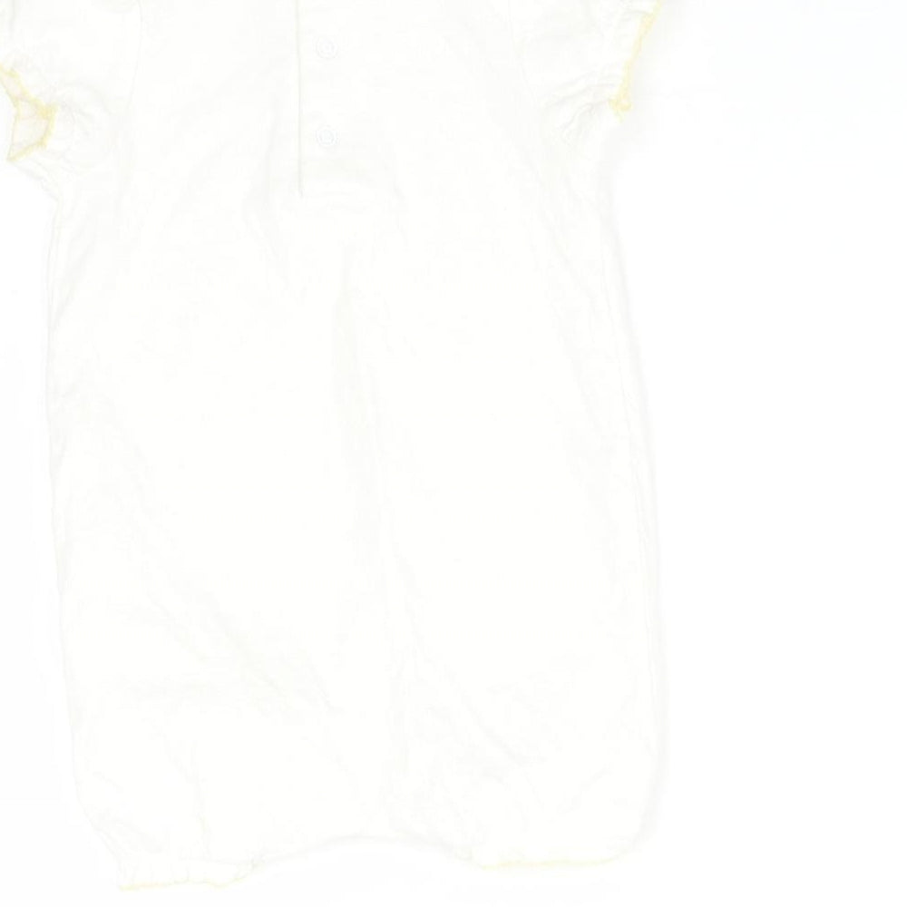 mamas & papas White Babygrow One-Piece Size 9-12 Months