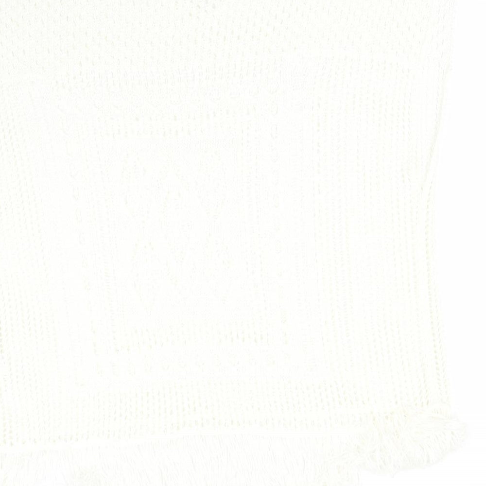 NEXT Womens White Geometric Basic T-Shirt Size M