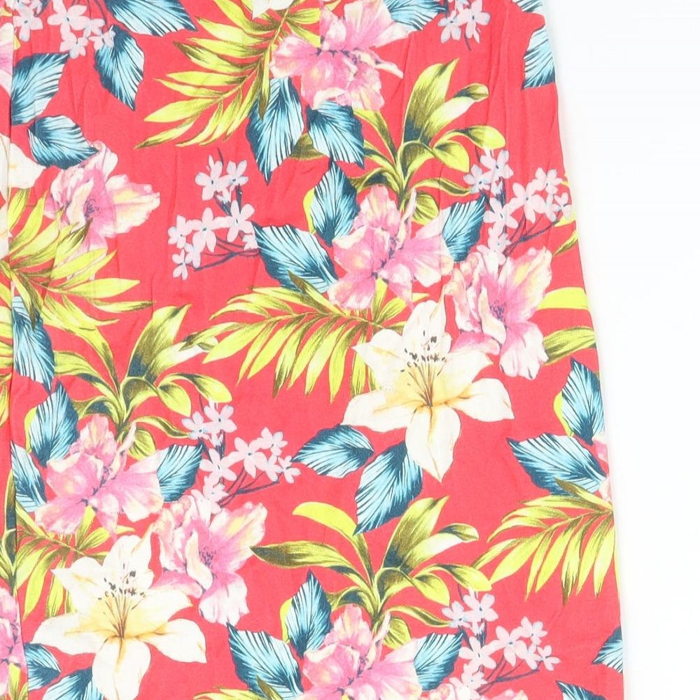 New Look Womens Multicoloured Floral Straight & Pencil Skirt Size 6